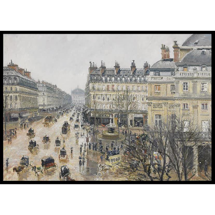 Poster Gallerix Place Du Thtre Franais Paris Rain By Camille Pissarro