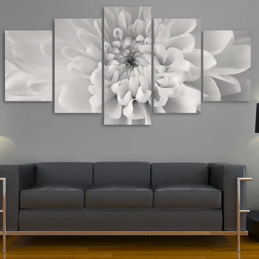 Tavla Arkiio Dahlia Flower In Grey Shades