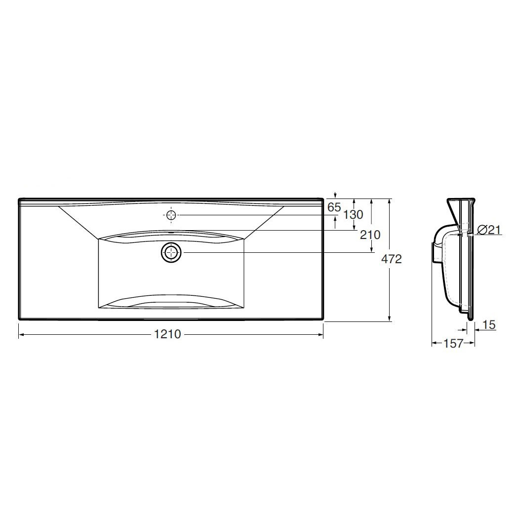 Tvättställ IDO Elegant 16422 120 cm