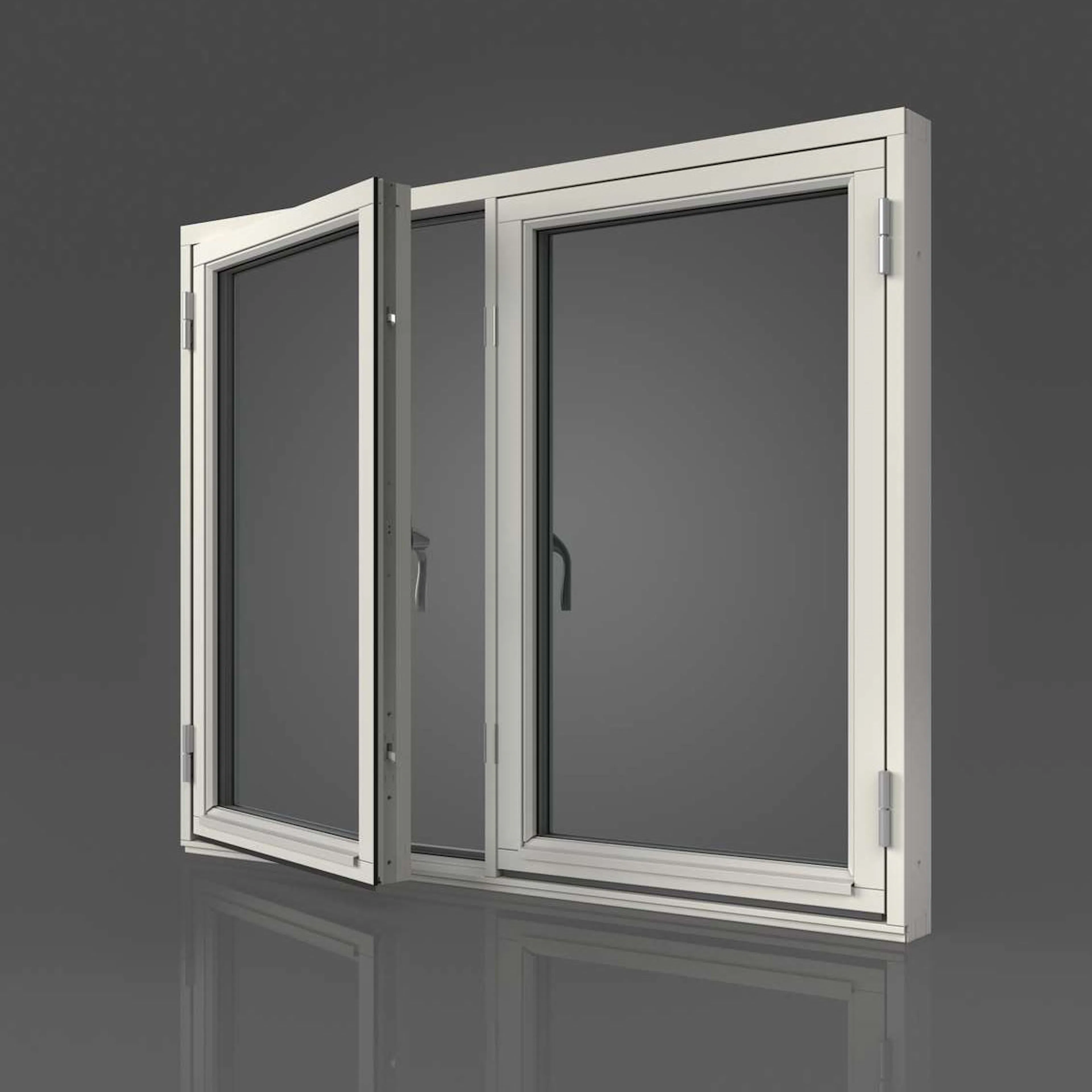 Elit Sidohängt Fönster EFS2 10x19 Vit 3-Glas Original trä 10 BxH: 100x190 cm