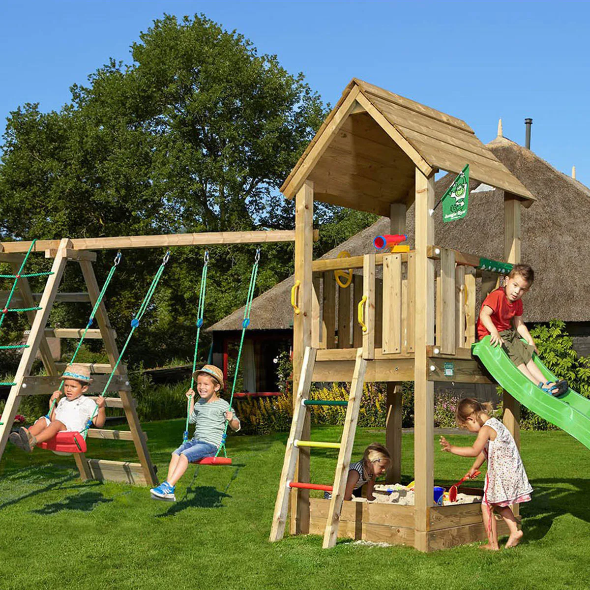 Lektorn Jungle Gym Club Komplett Inkl Climb Modul X'tra och Rutschkana