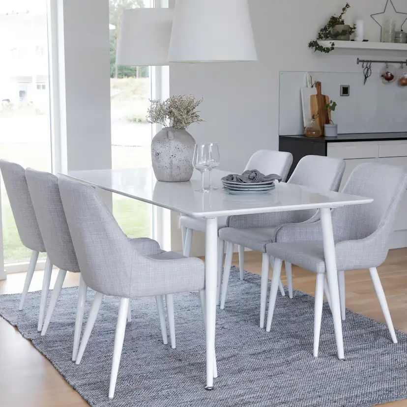 Matgrupp Venture Home Polar med 6 Plaza stolar