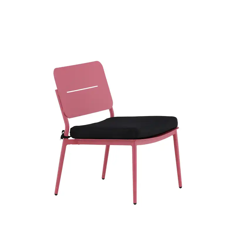 Lina lounge Chair - Pink / Black Cushion Rosa