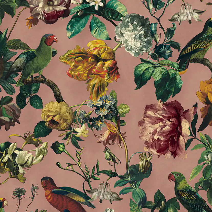 Tapet Eijffinger Museum 307304 Non Woven, Mönstrad Rosa