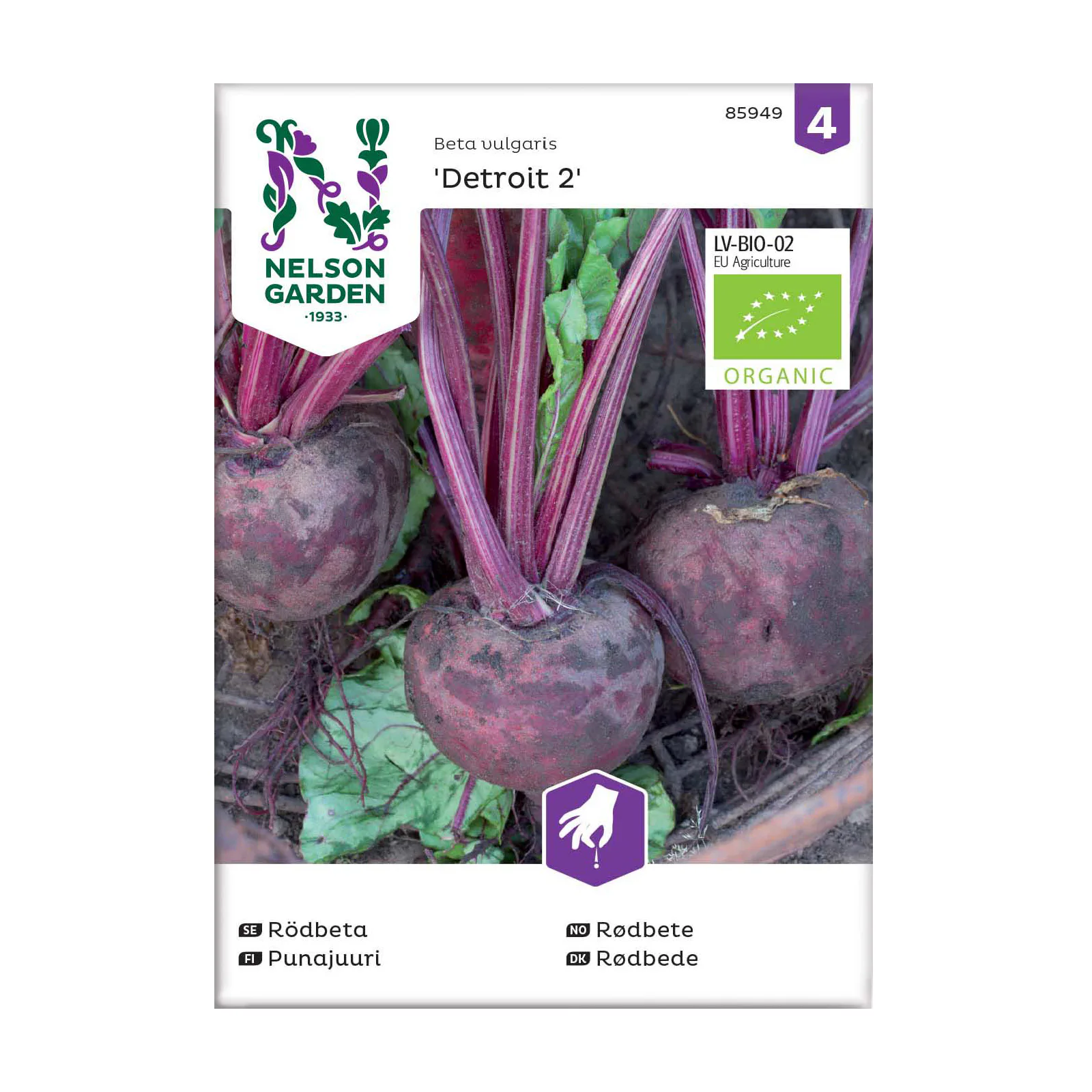 Frö Rödbeta Nelson Garden Detroit 2 Organic