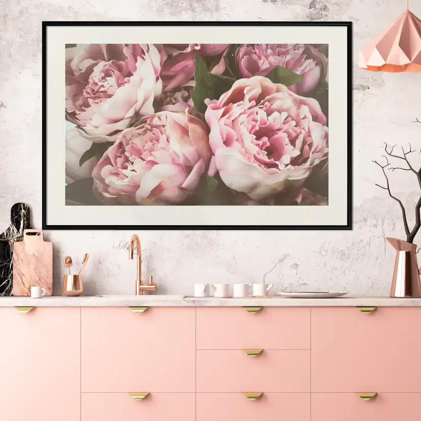 Poster Artgeist Affisch Pink Peonies