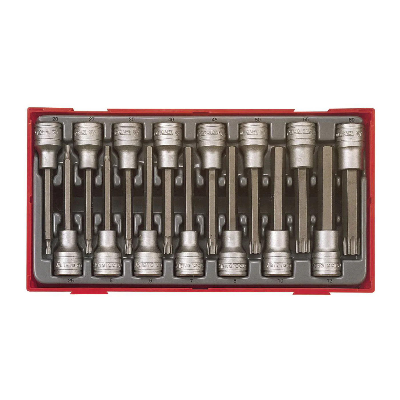 TX-insexhylssats 15 delar med 1/2 tum fyrkantsfäste Teng Tools TTTXH15