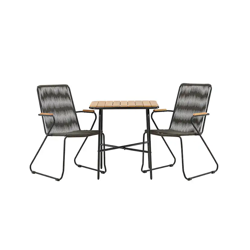 Holmbeck Cafetable Stål - Black / Rectangular 55*70*74 +Bois Svart