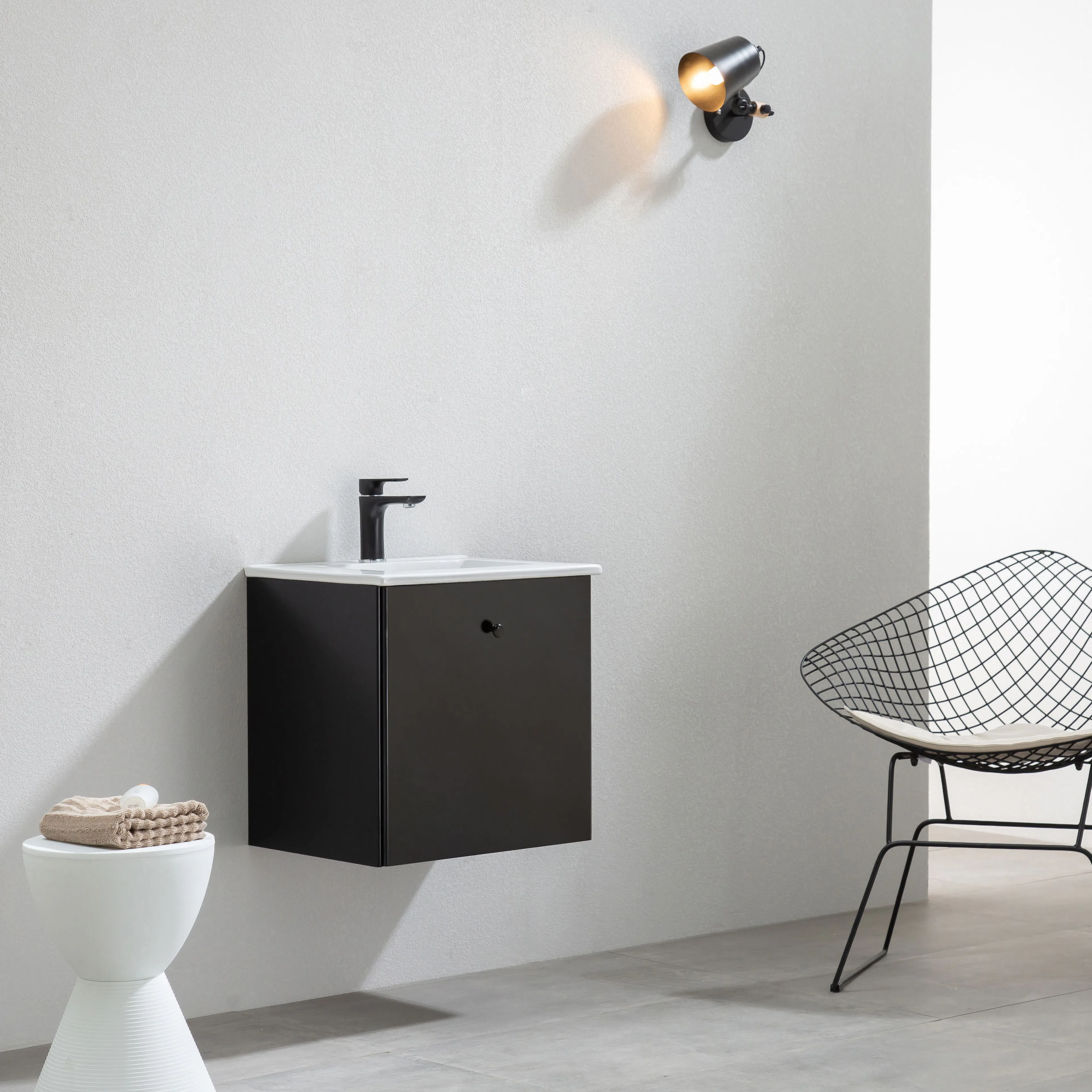 Tvättställskåp Bathlife Fröjd 520 Mattsvart BxH: 520x500 mm