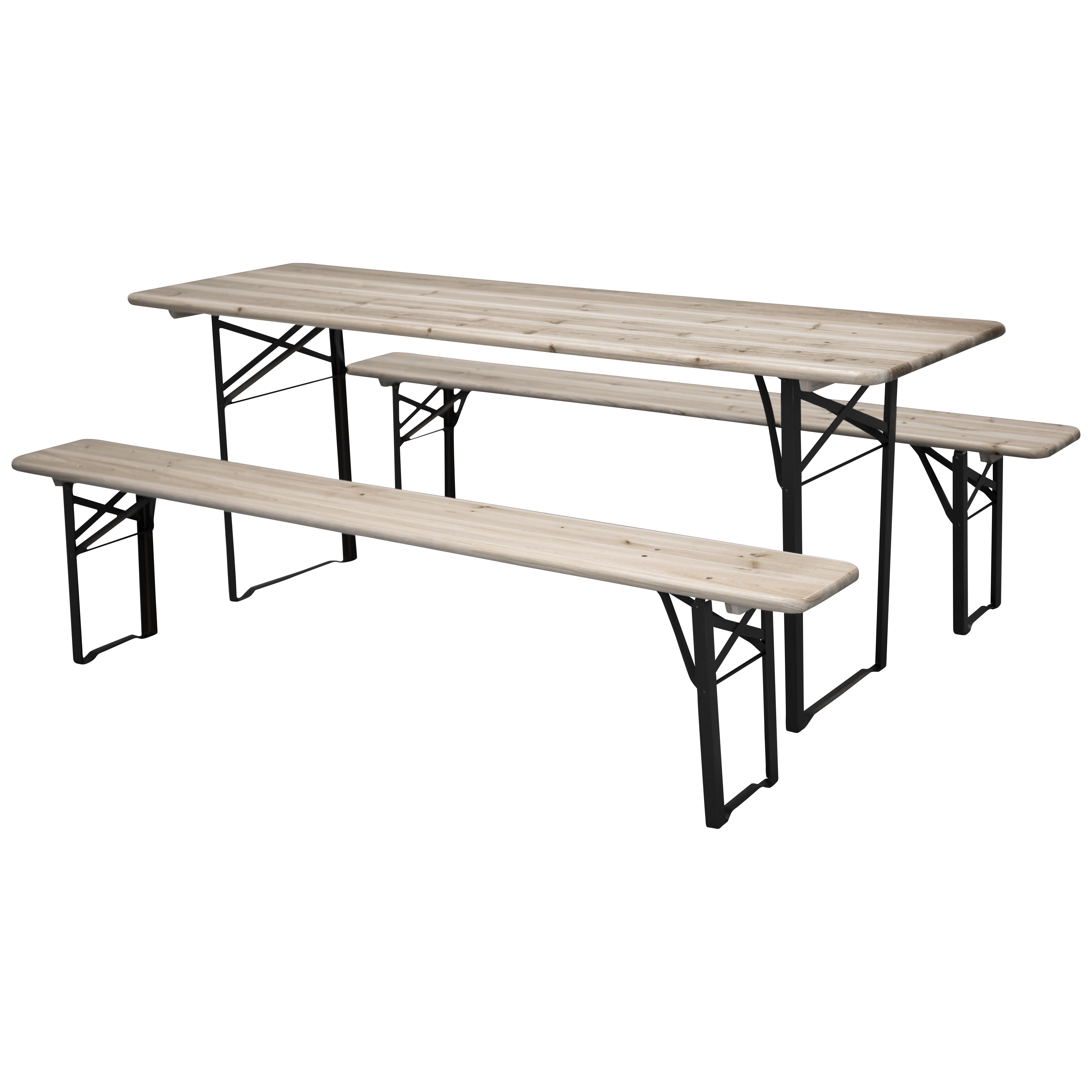 Bänkbord Venture Home Guniess Ihopfällbart Picknickbord med 6 Sittplatser