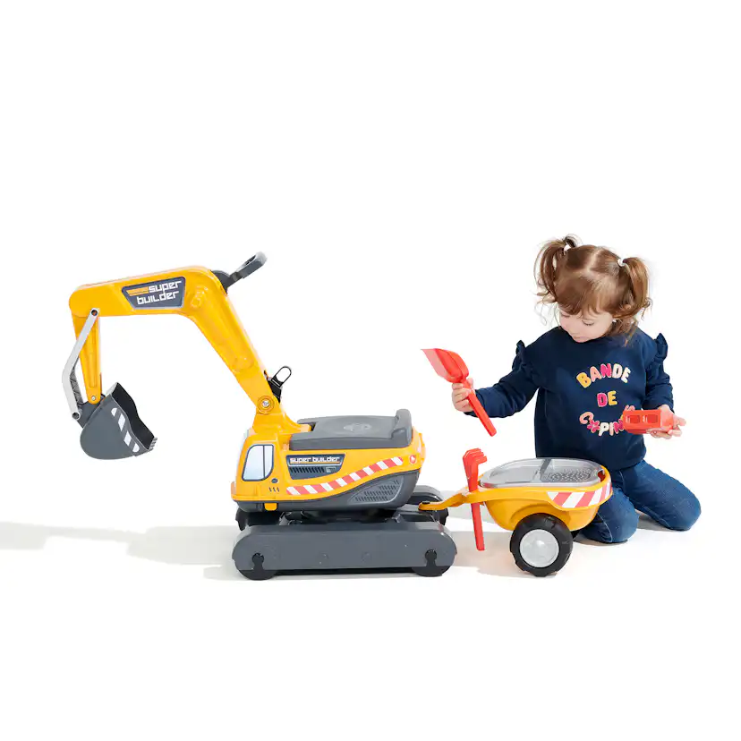 Grävmaskin Falk Superbyggare med Släp