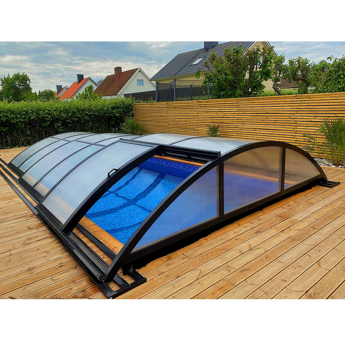 Pooltak Metalcraft 3x6m 4 mm Klar Solid PC Svart