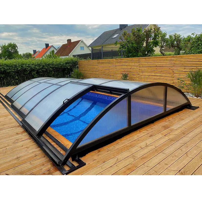 Pooltak Metalcraft 3x6m 4 mm Klar Solid PC Svart
