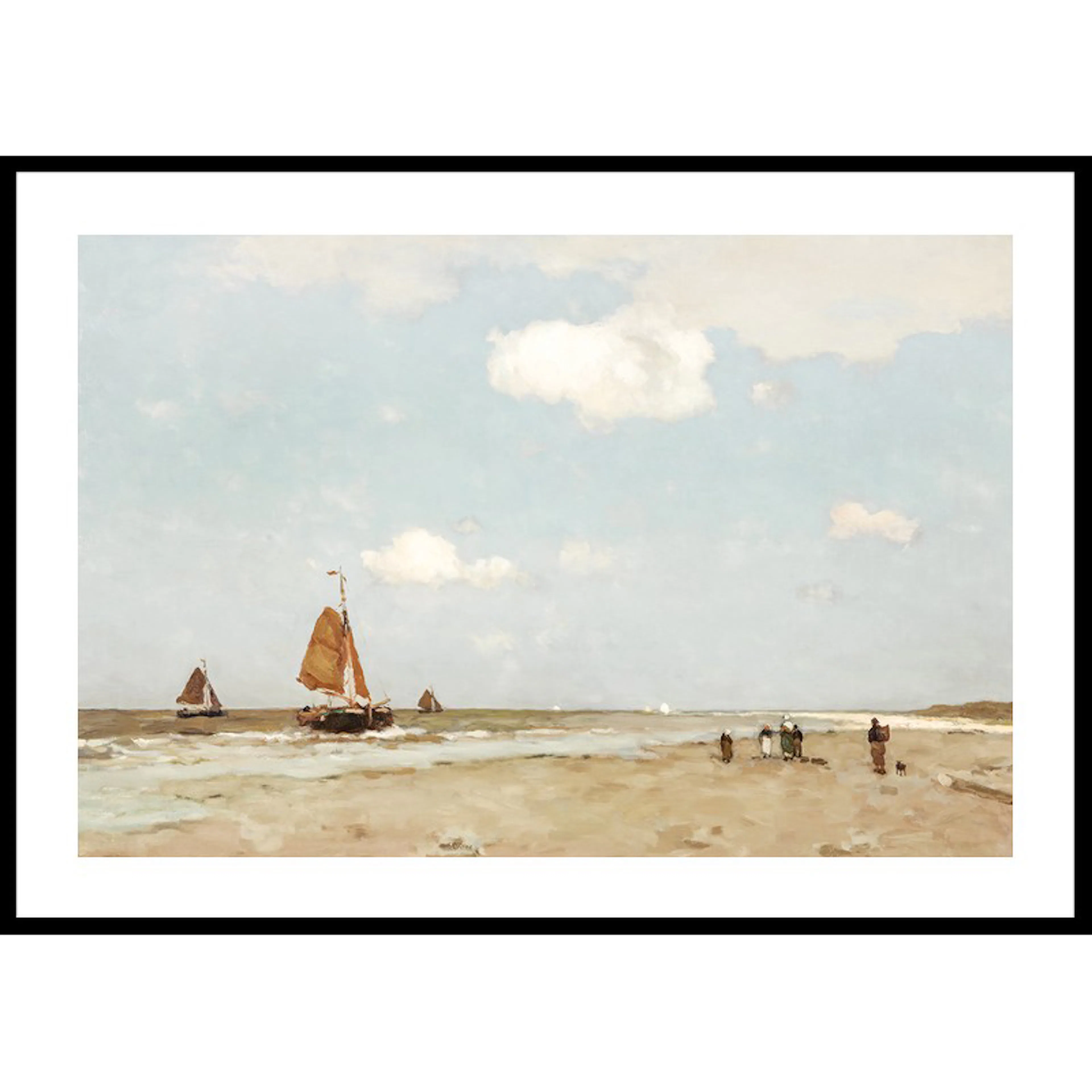 Poster Gallerix Beach Scene By Jan Hendrik Weissenbruch