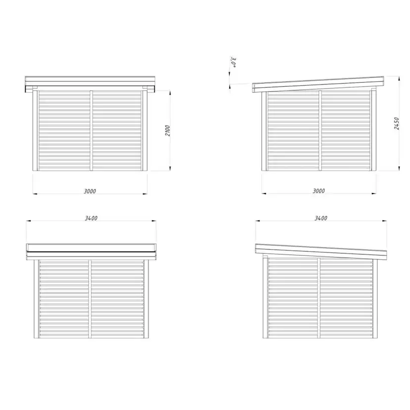 Lenna 8,3 m2 Set 302 WTDIP Behandling: Impregnerad transparent
