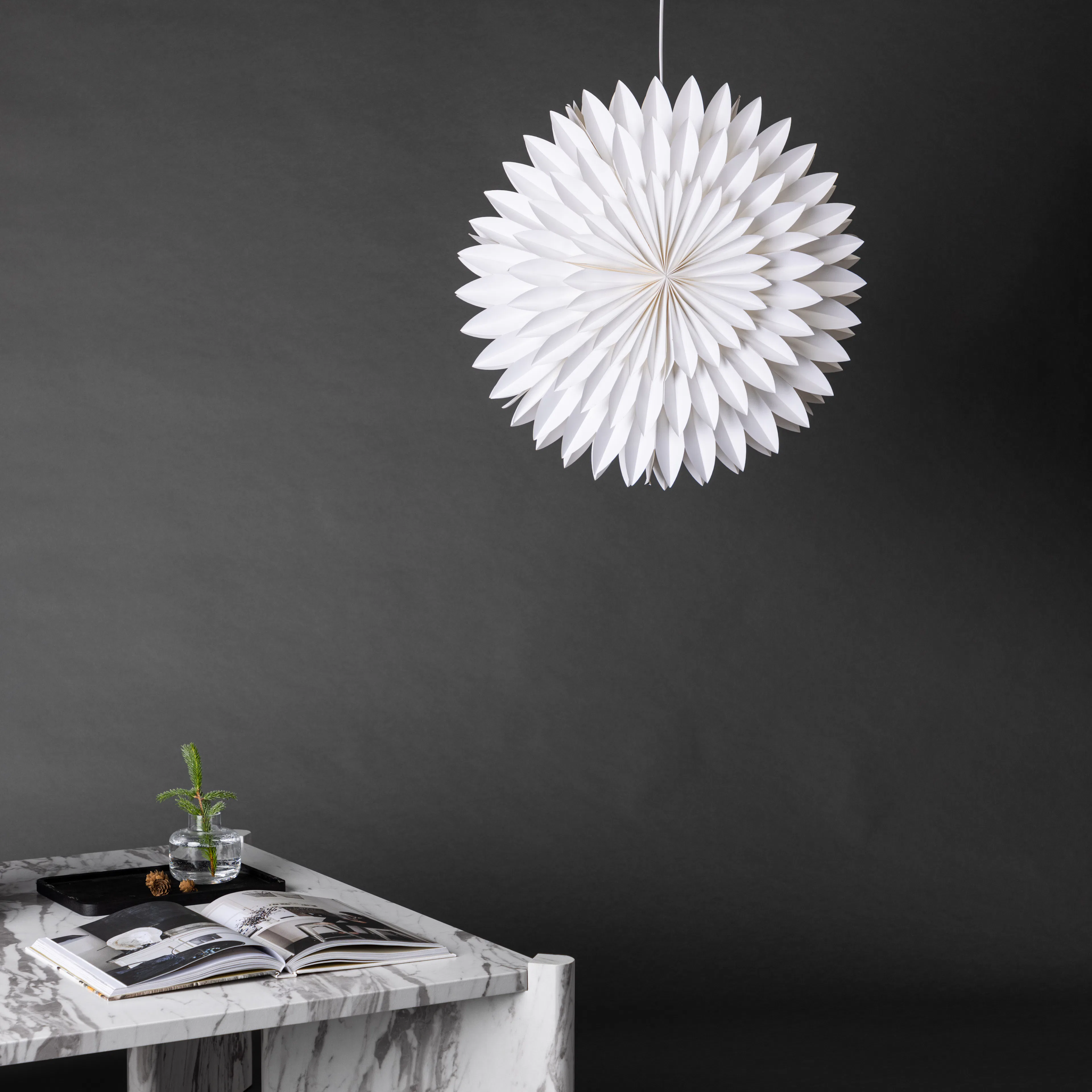 Storlien 60cm Pendant Lamp - White /  White 60 cm