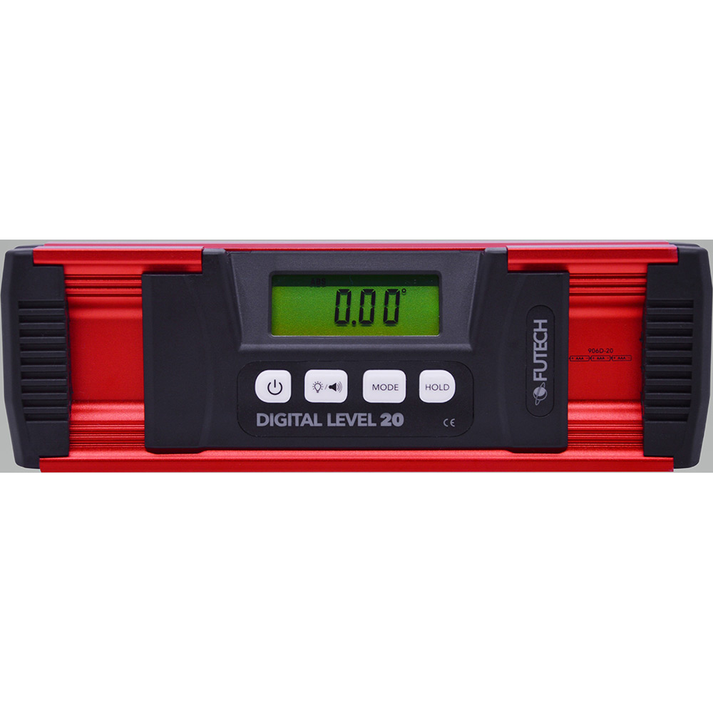 Vattenpass Futech DL20 Digitalt med Magnet 20 cm Med Väska