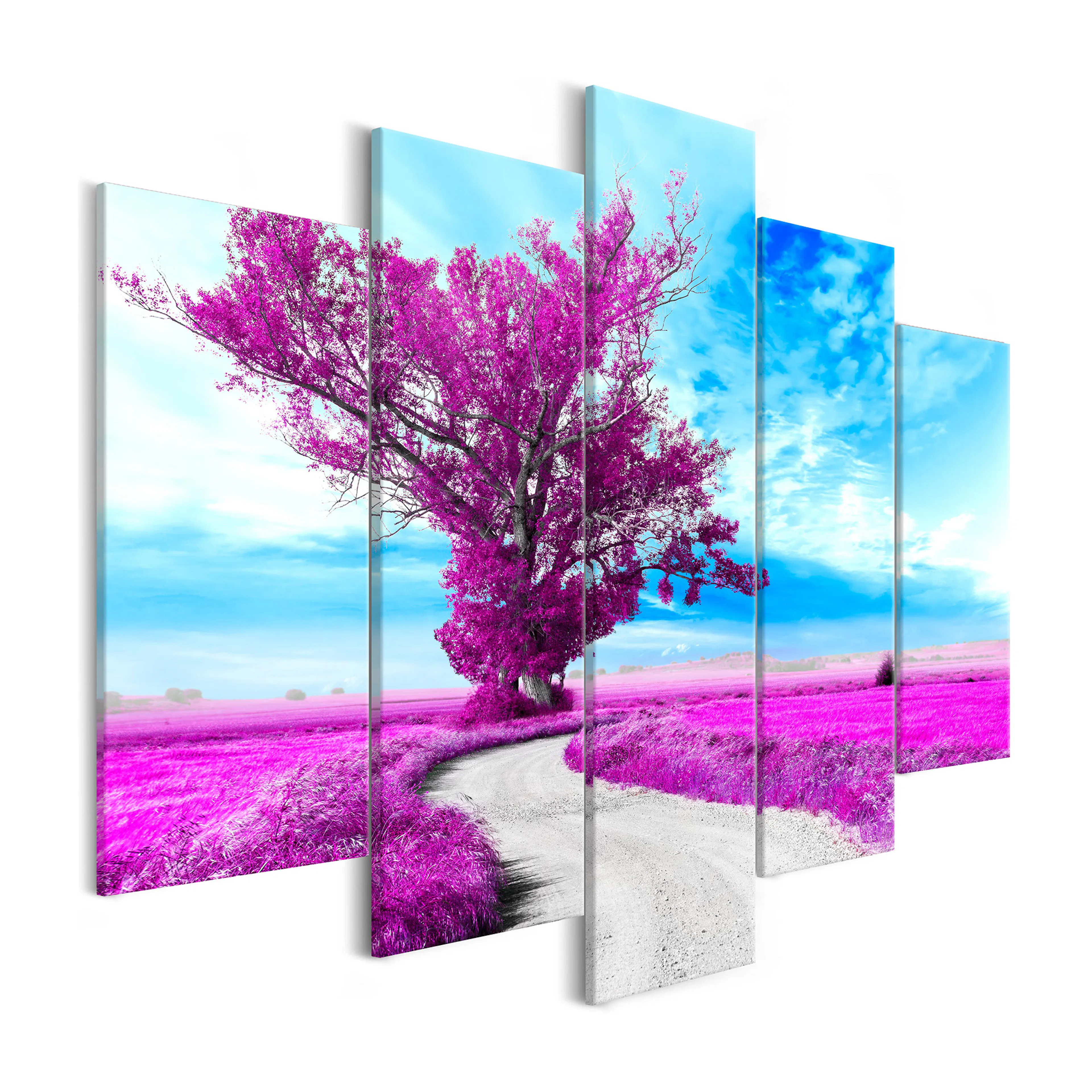 Tavla Arkiio Tree Near The Road Violet 5 delar