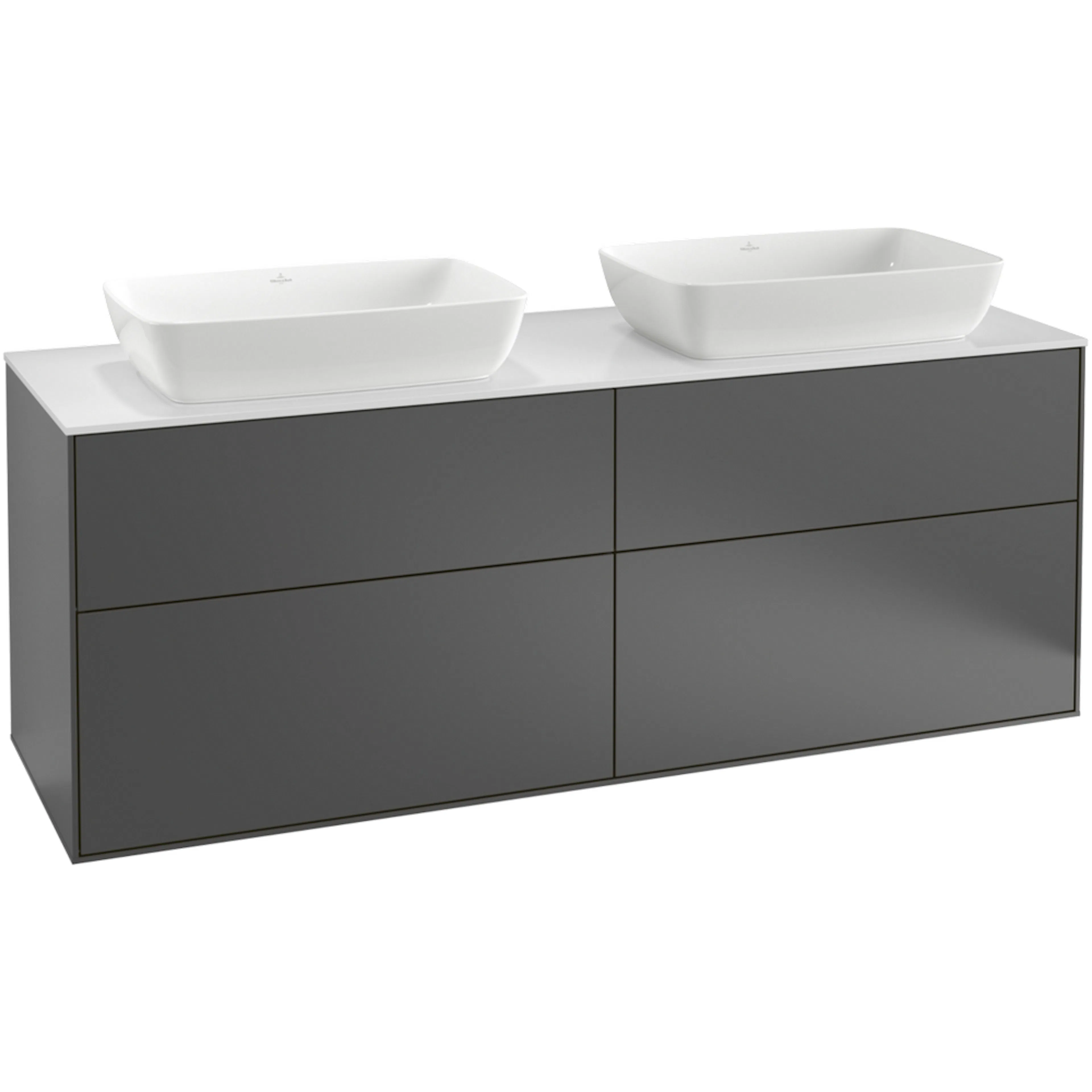 Tvättställsskåp Villeroy & Boch Finion med 4 Lådor och Bänkskiva för Två Fristående Tvättställ från Artis & Collaro