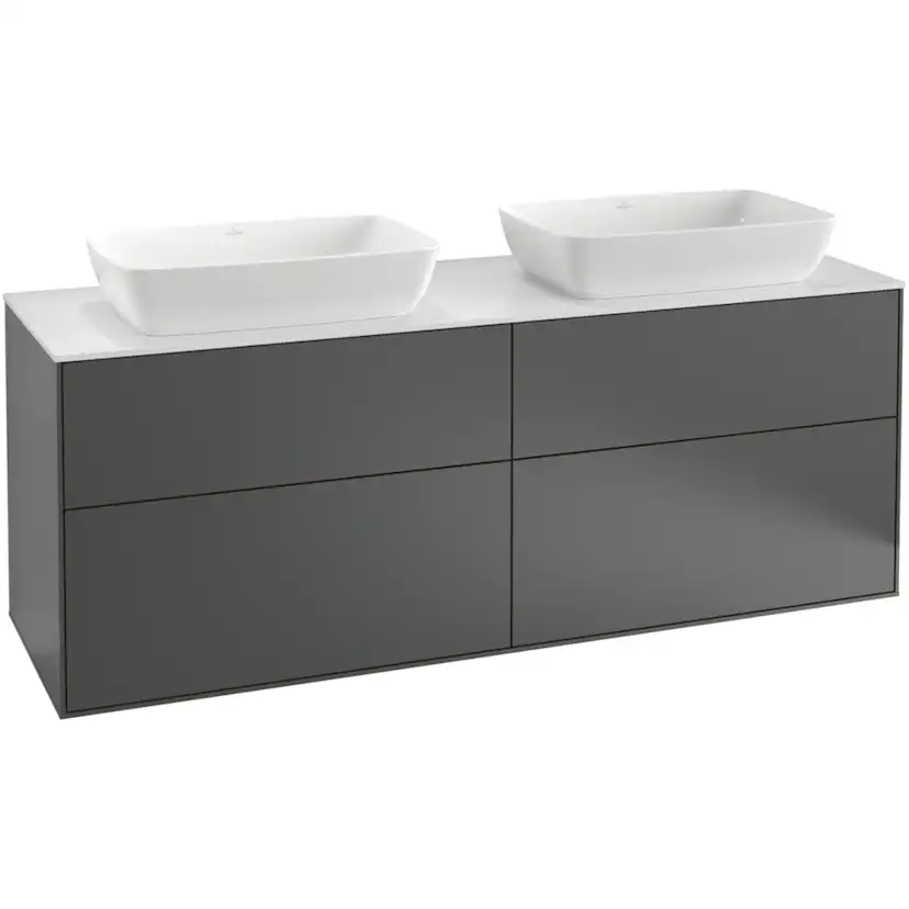 Tvättställsskåp Villeroy & Boch Finion med 4 Lådor och Bänkskiva för Två Fristående Tvättställ från Artis & Collaro