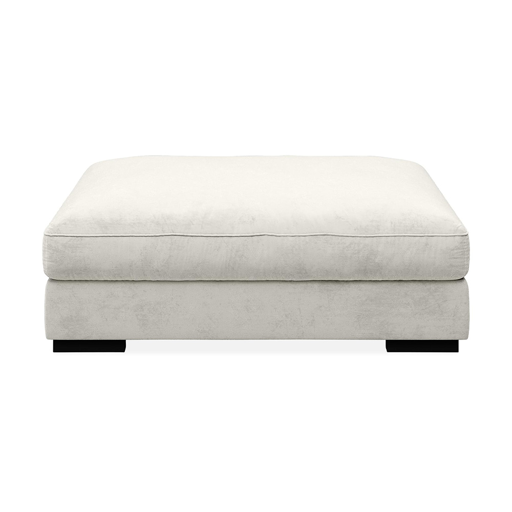 Dubai Fotpall Sammet Beige
