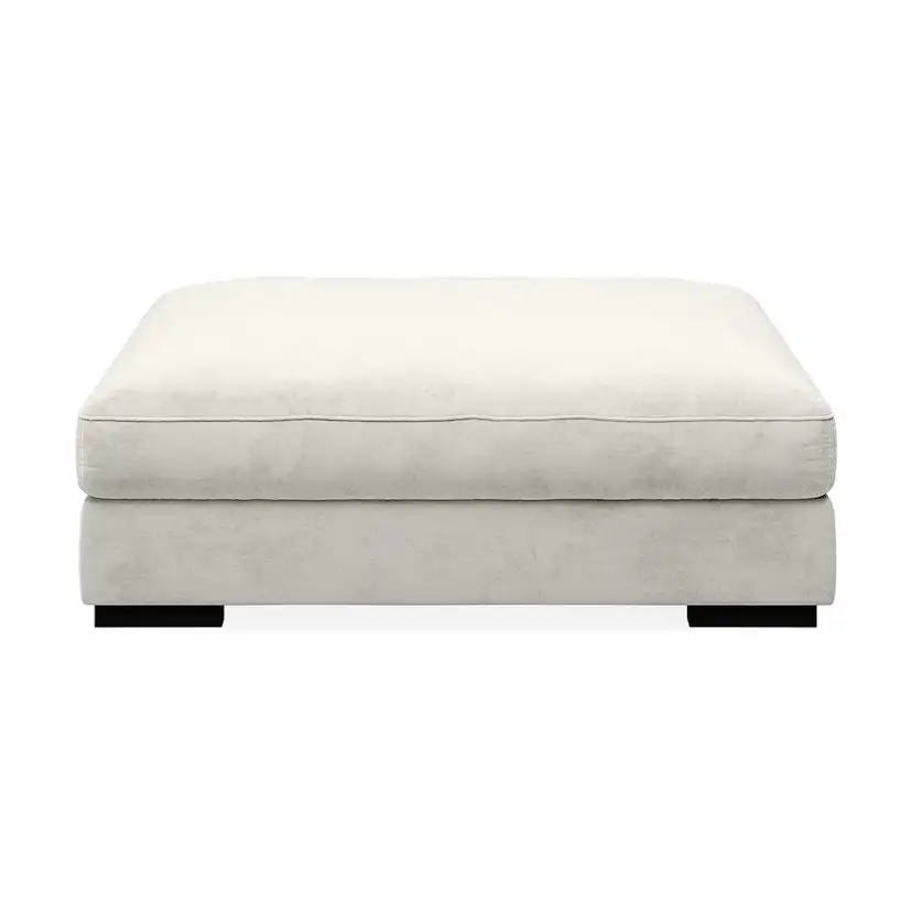 Dubai Fotpall Sammet Beige