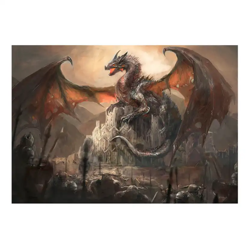 Fototapet Arkiio Självhäftande Dragon Castle