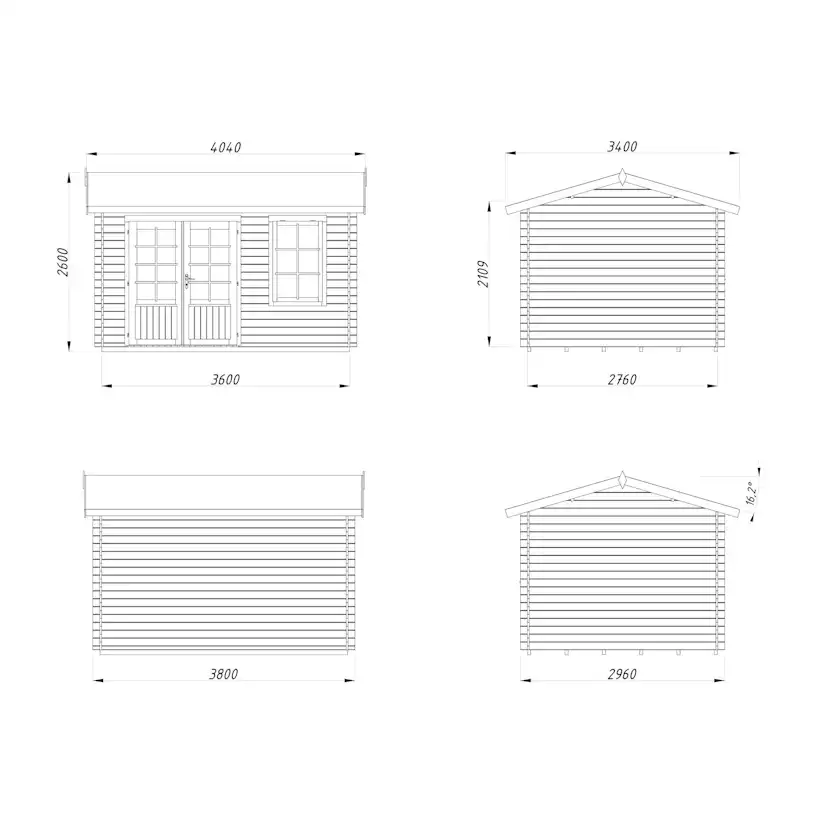 Iris 9,6 m2 Brun dippad