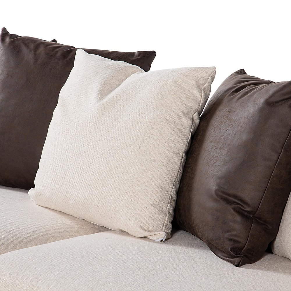 Cuba U-Soffa Divan Vänster inkl Kuvertkuddar Beige/Brun, Väntser