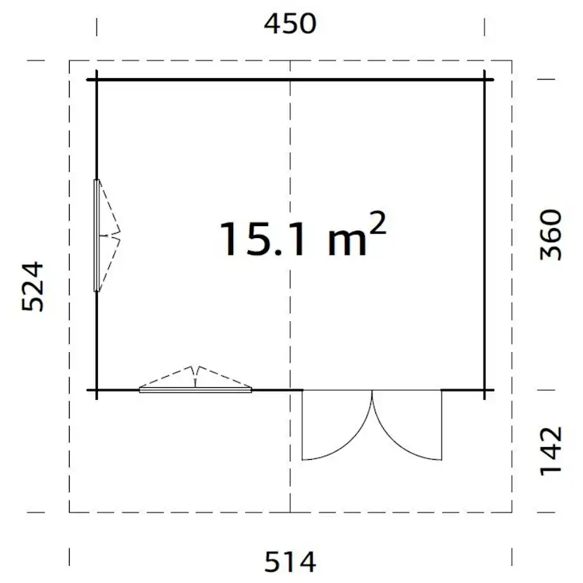 Stuga Palmako Helena 16,2 m2