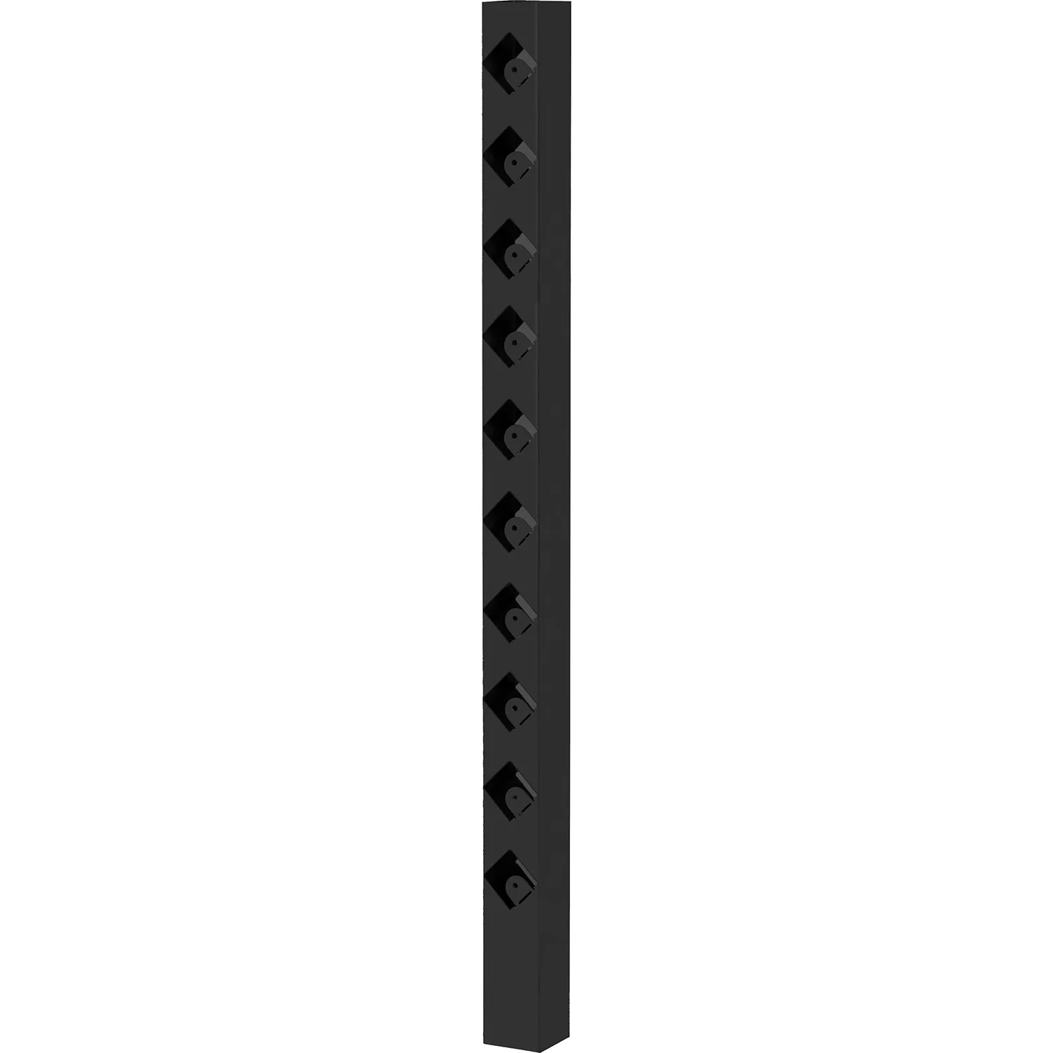 Staketstolpe Öckerö 1100mm svart 70x70 Mellan Svart, Höjd: 1100 mm