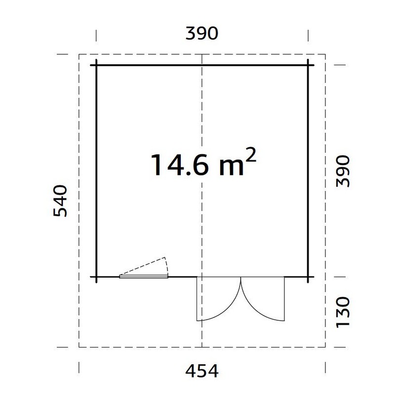 Klara 17,0 m2 PNT7042A2 Ljusgrå/Antracit