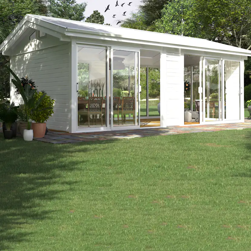 Komplett Fristående Uterum Landskap Glittra Förlängd Sommar 21,8 kvm