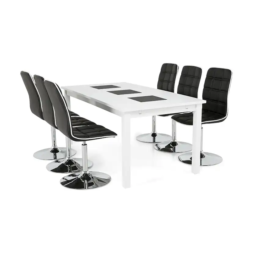 Matgrupp In Living Jasmin med 6 st Frida Stolar