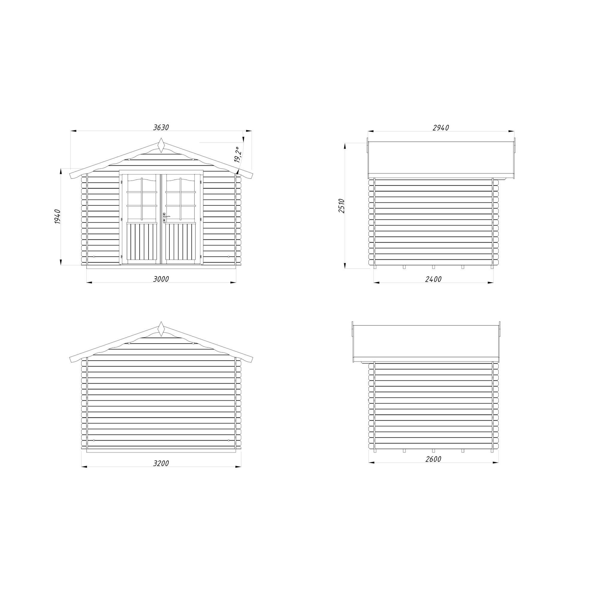 Stuga Palmako Vivian 6,9 m2