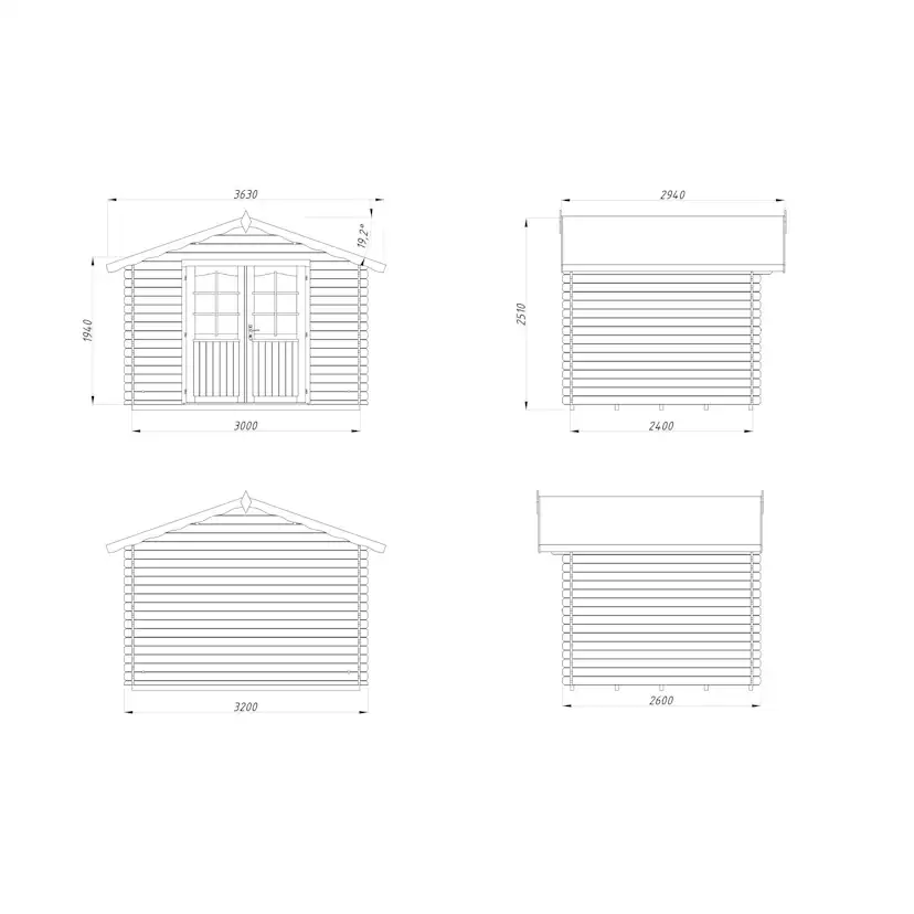 Vivian 6,9 m2 Brun dippad