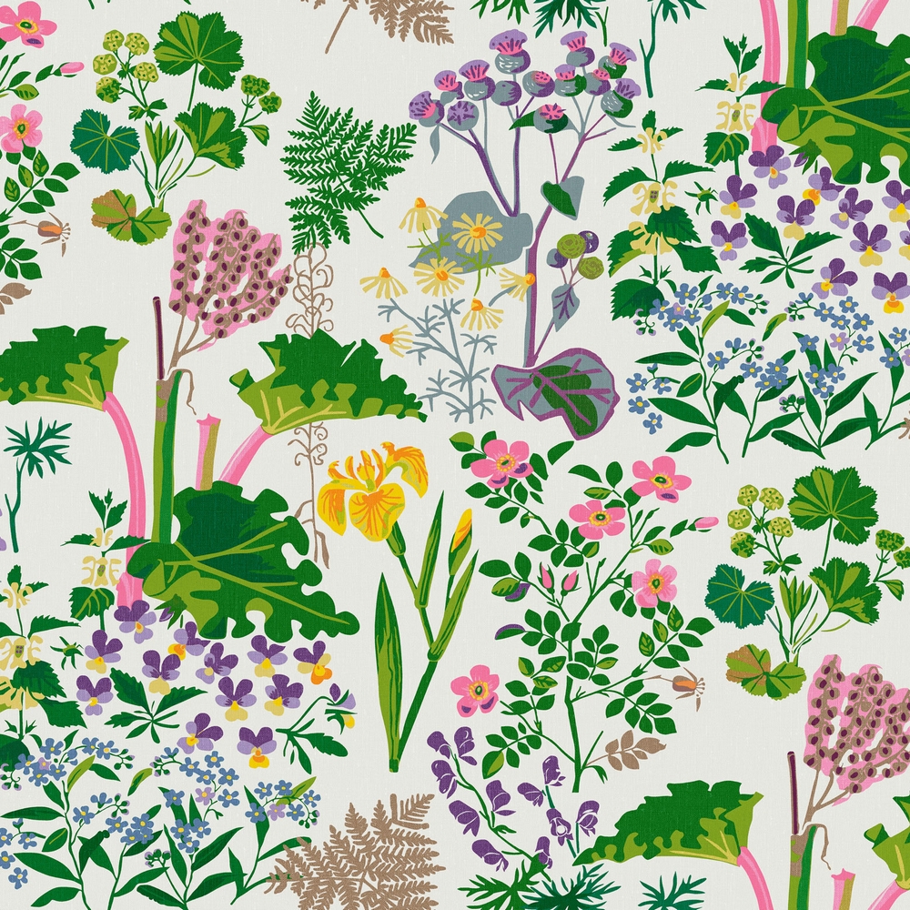 Tapet Boråstapeter Scandinavian Designers II Rabarber 1792