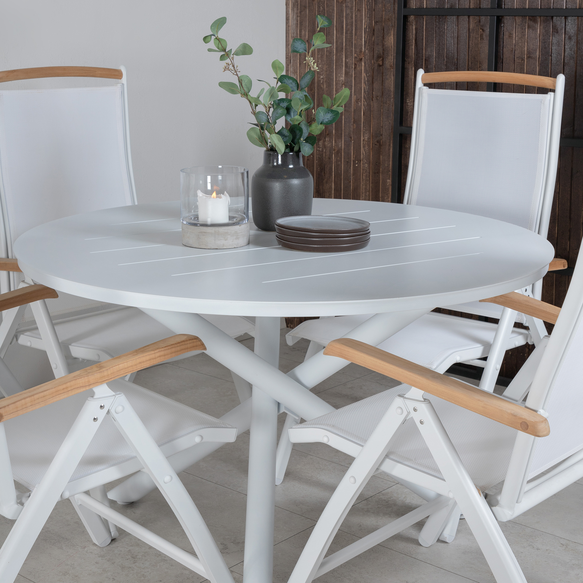 Matgrupp Venture Home Ande med 4 Palle Matstolar