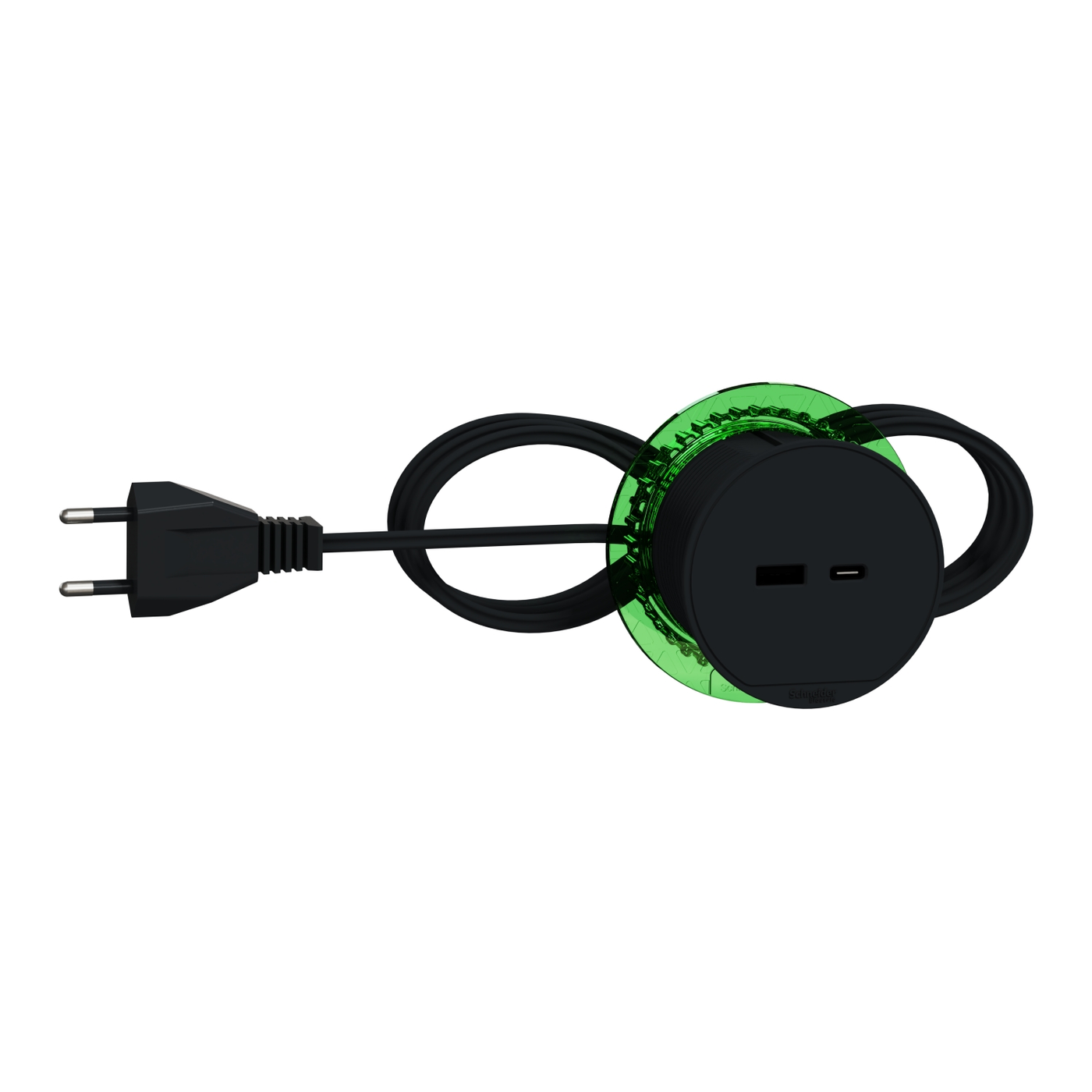 Bordsenhet Schneider Electric XS Unica System+ USB A+C Antracit