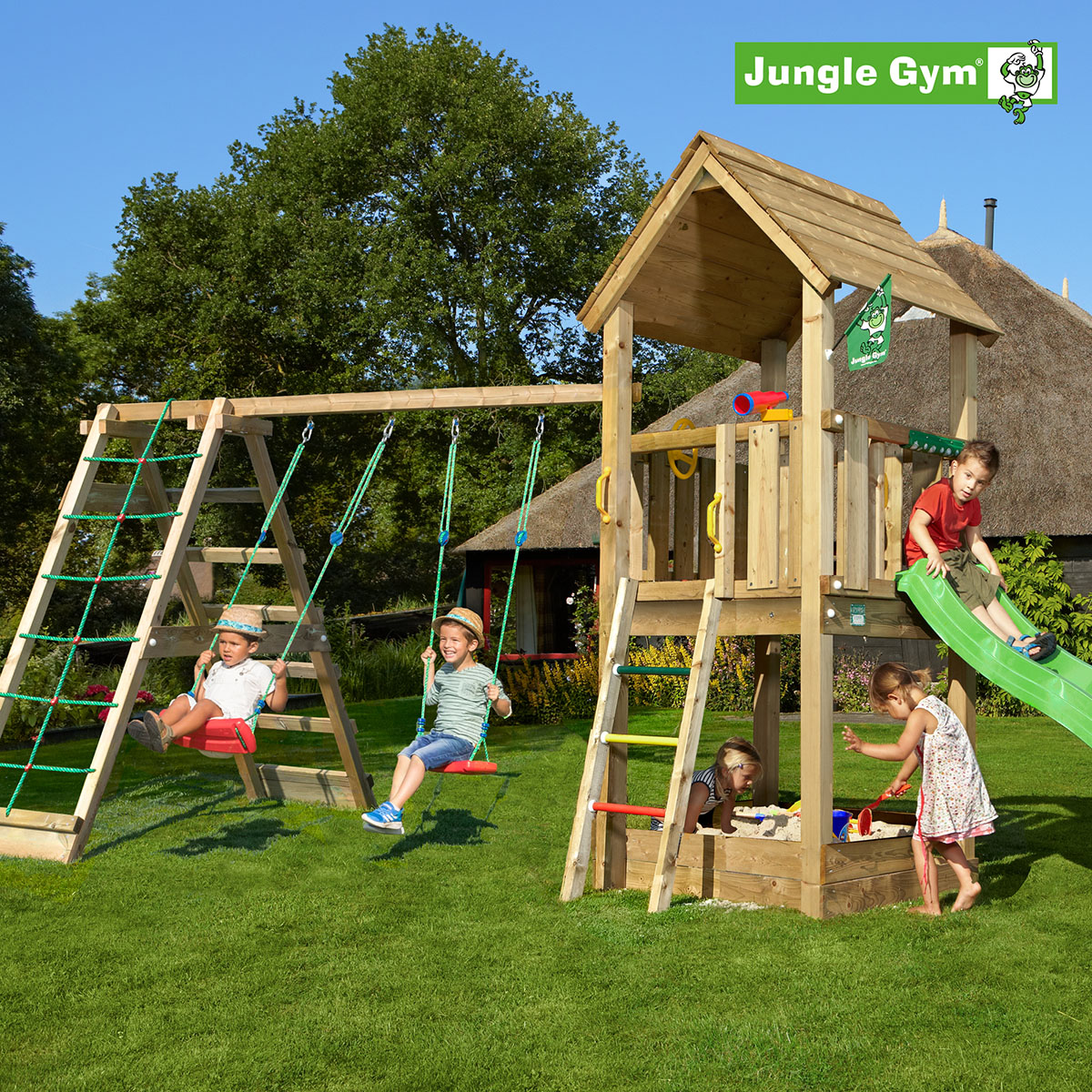 Lektorn Jungle Gym Club Komplett Inkl Climb Modul X'tra och Rutschkana