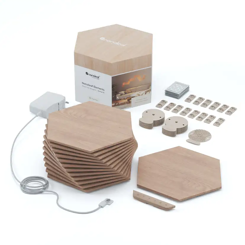 Belysningssystem Nanoleaf Elements Hexagons Startkit 13-pack