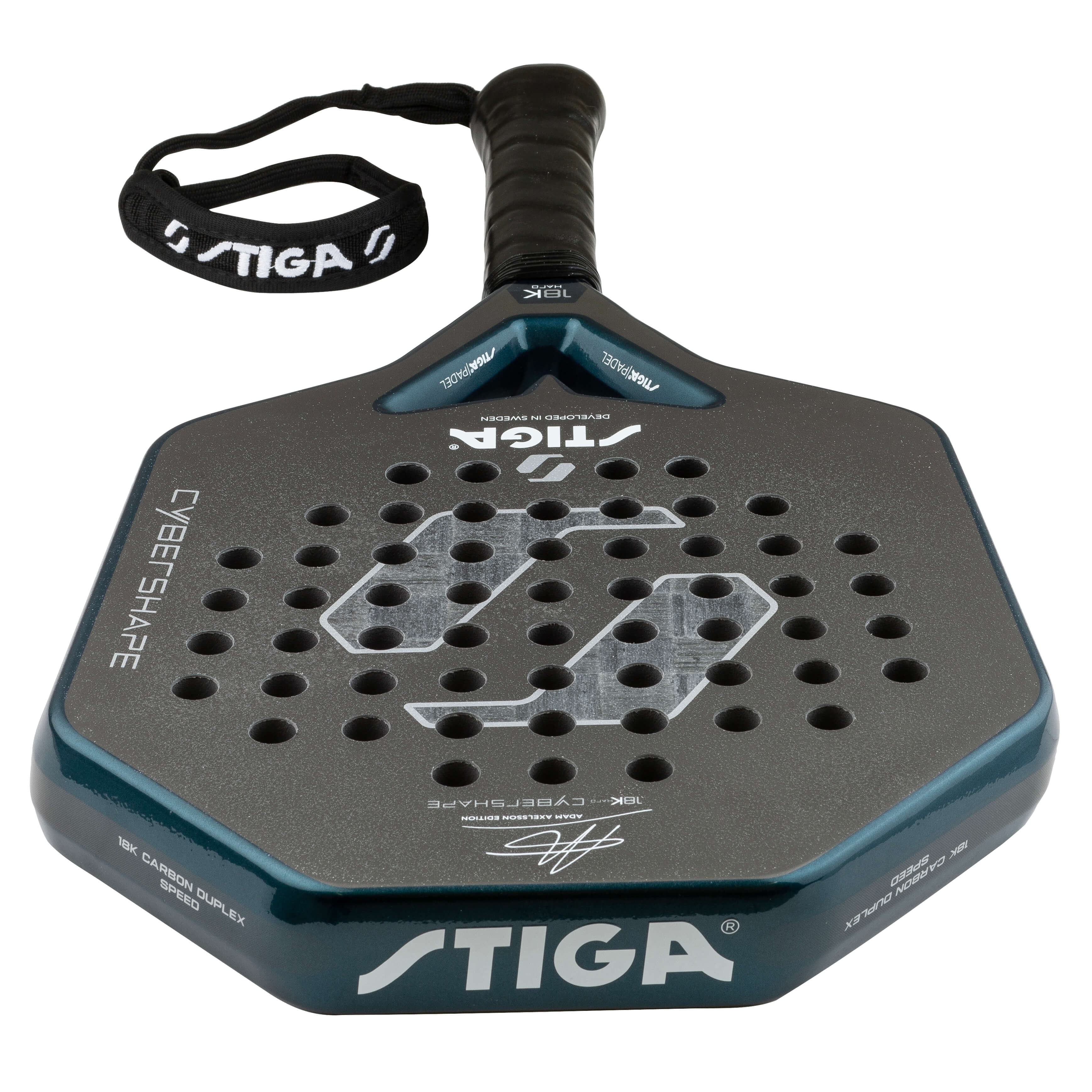Padelracket STIGA Sports Cybershape 18K Hard Adam Axelsson Edition