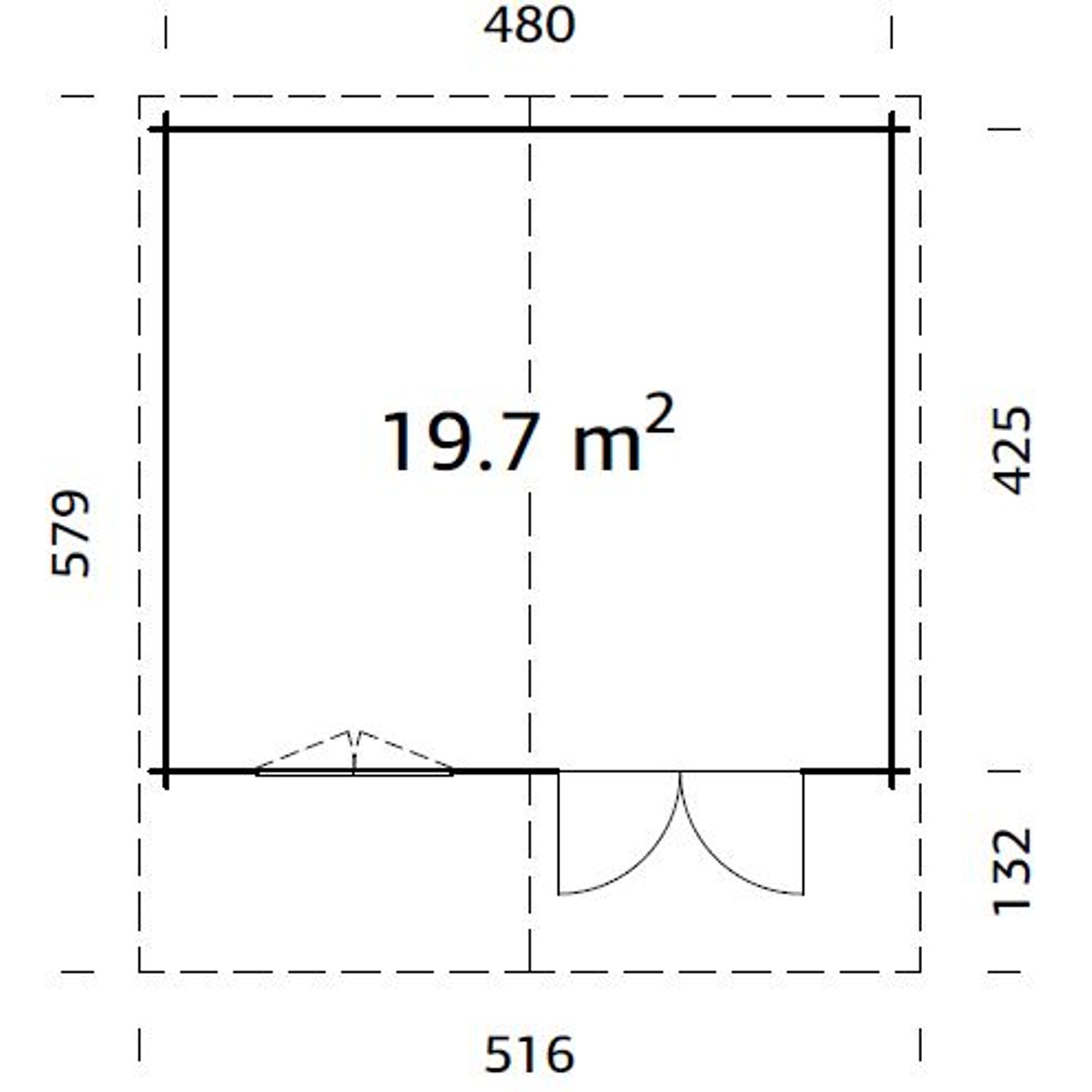 Britta 19,7 m2 Impregnerad transparent