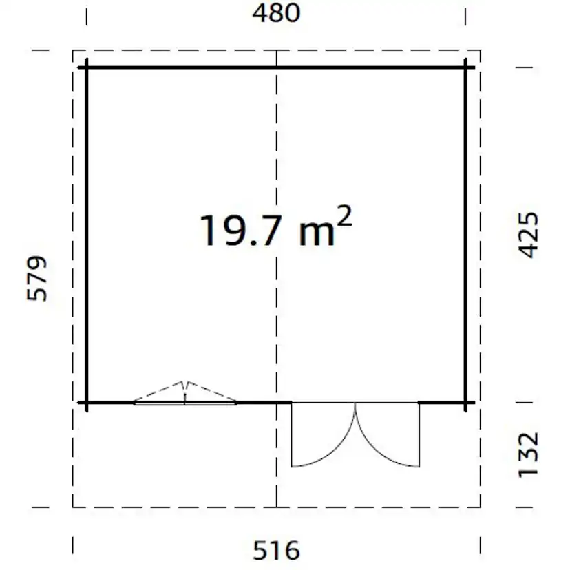 Britta 19,7 m2 Impregnerad transparent