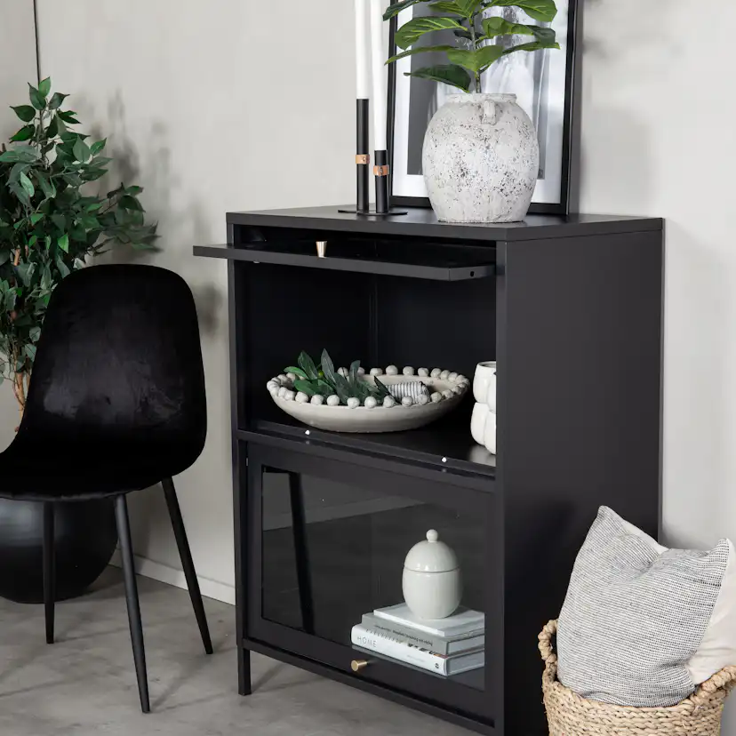 Bakal - Low cabinet - Black Svart