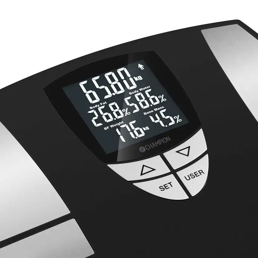Personvåg Champion Body Fat PV310 Svart/Silver