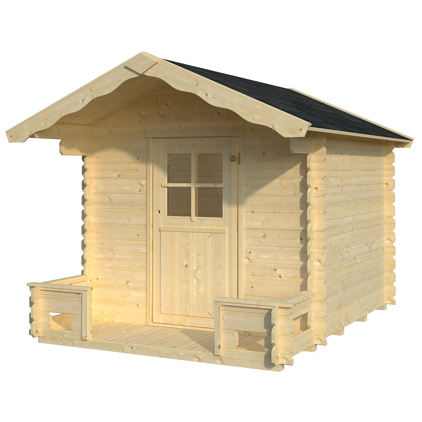 Lekstuga Palmako Stina 3,1 m² Trästuga med Altan