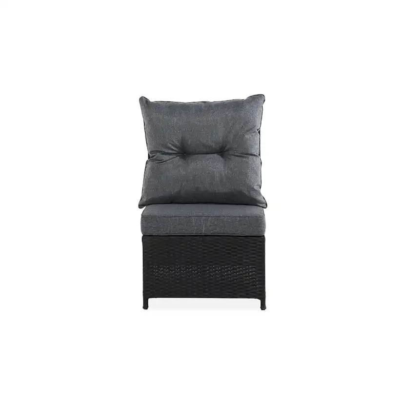 Mittdel Comfort Garden Till Soffa James, Svart i Konstrotting med Sittdyna