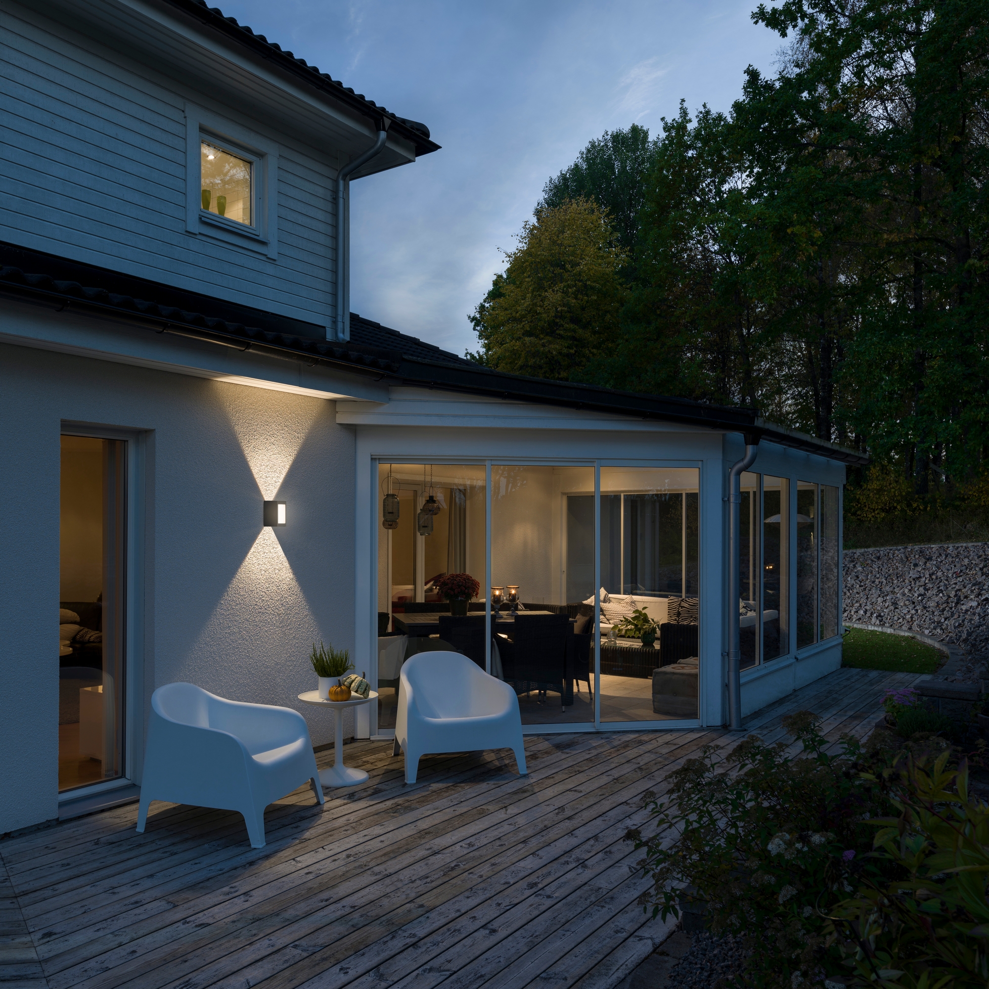 Cremona vägglykta upp/ned/fram 3x3W "High Power" LED mörkgrå WxDxH: 80x130x70 mm