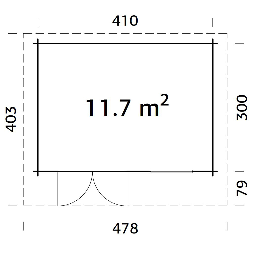 Stuga Palmako Heidi 11,7 m2